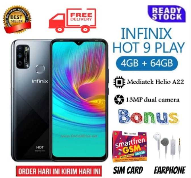 INFINIX HOT PLAY 6000mAh 4GB/64GB Bergaransi FULLSET Ponsel
