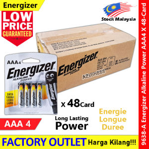 Energizer Alkaline Power AAA BP4 X 48-Card #E92 #Energizer #EnergieLongueDuree #AlkalinePower #9638-A #AAA #Battery