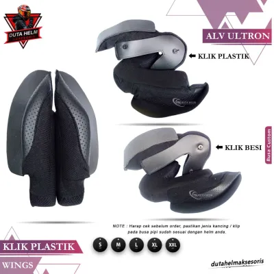 Busa Helm ALV Ultron pro Pipi Size S M L XL XXL Cheek Pad Wings Spon Samping Cheek Pad Half Face Custom
