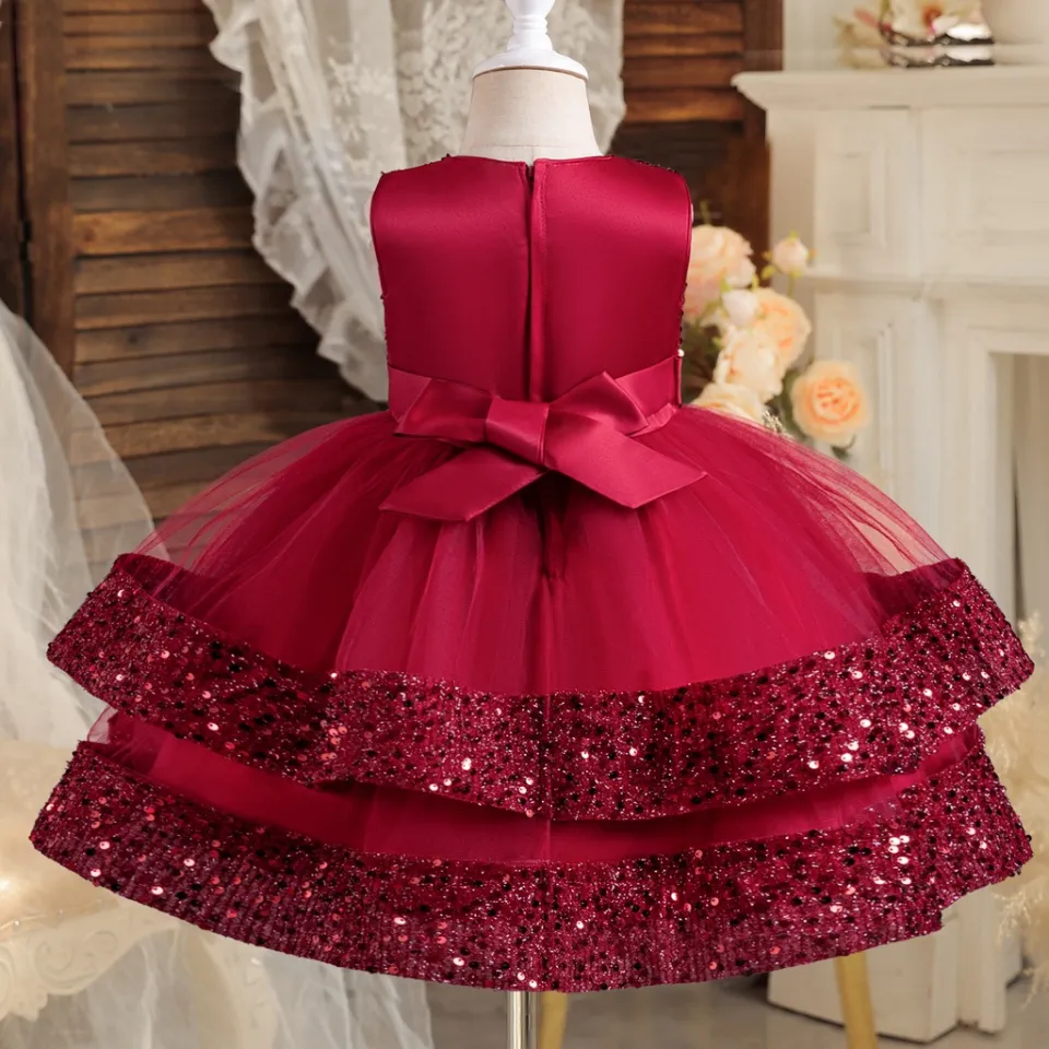 Buy Hot Maroon Party Wear Gown for Girls | Gown for Girls-tiepthilienket.edu.vn