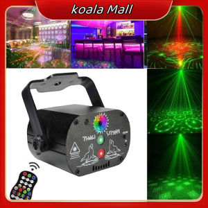 60 patterns USB Laser Projector Mini DJ Disco Light Party Stage Lighting Effect Voice Control Strobe Lamp for Home Dance Floor