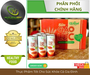 THÙNG 24  LON - CG FOOD Sữa Gạo Lức Lon Cao 245 ml