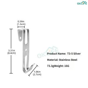 [OKLIFE. SG]Heavy Duty Metal Glass Shelf Clamp cket X Shaped Double Peg Wall Mount Glass Panel Support Hook Rack