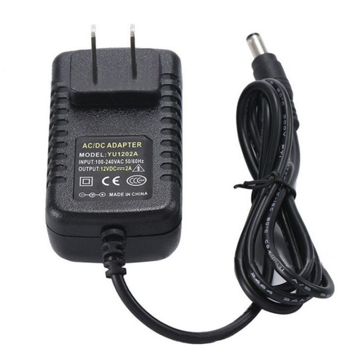 หม้อแปลงอะแดปเตอร์ AC 100-240V 50-60Hz ชาร์จสีดำสำหรับแหล่งพลังเสียงวิดีโอ DC 12V