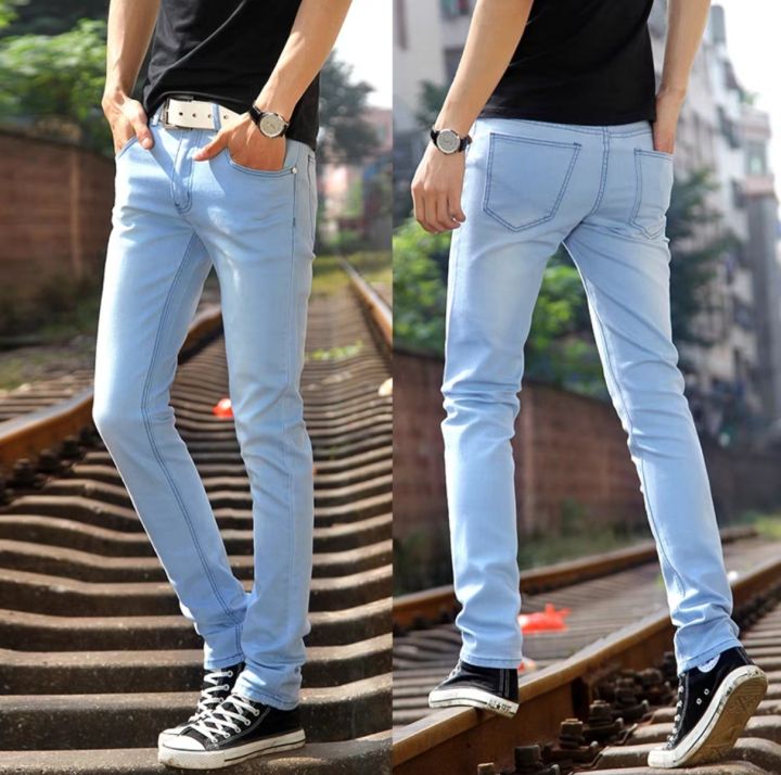 Cotton Knitted Plain Branded Men''s Slim Fit Denim Jeans ( Ankle Length ),  Waist Size: 28 To 34 at Rs 415/piece in New Delhi