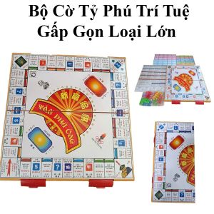 Bộ Cờ Tỷ Phú Trí Tuệ Gấp Gọn Loại Lớn 42X42Cm