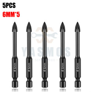 5pcs Set Masonry Drill Bits Concrete Drill Bit Set For And Wood Tungsten Carbide Tip Work With Ceramic 3-12mm