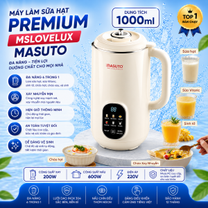 Máy Làm Sữa Hạt Masuto MSLOVELUX Premium – Máy Xay Nấu Đa Năng Làm Sữa Hạt Tại Nhà