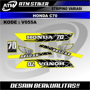 Stiker Striping Honda C70 Variasi