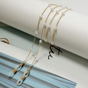 DISKAS Beads Pearl Glasses Chain Anti-Lost Heart Eyeglass Holder Necklace Fashion Hanging Neck Eyeglass Chain Holder Outdoor Use