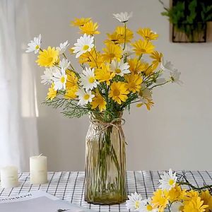 Artificial Daisy Flower Bouquet for DIY Wedding Home/ Living Room Decoration Flowers