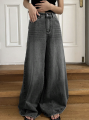 Baggy Pants Denim High Waist Wide Leg For Women. 