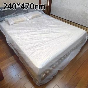 LUXELU 5PCS Transparent Disposable Bed Dust Cover Disposable Waterproof Furniture Protective Cover Easy Application Multi-Purpose Dustproof Bed Cover Bed Protection