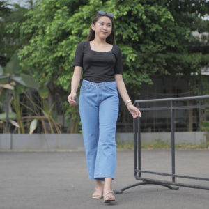 KULOT CARGO JEANS WANITA / CELANA JEANS WANITA KULOT CARGO