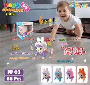 Mainan Boneka Baby Merangkak Edukasi Anak Bayi Belajar Merangkak Musik The Crawling Baby Toy IU 03
