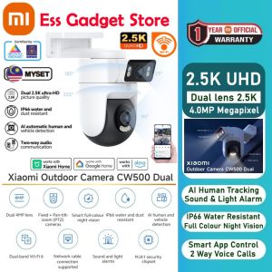 Xiaomi CCTV Outdoor Camera CW500 Dual | 4MP Dual 2.5K Ultra HD | AI detection | Wi-Fi 6 | Security chip IP66 Waterproof