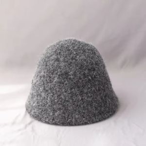 Topi Bucket ผ้าวูลถักแบบคลาสสิกสำหรับฤดูใบไม้ร่วงฤดูหนาว2025ใหม่หมวกชาวประมงแฟชั่นสำหรับผู้หญิงวินเทจหมวกพับได้หมวกอเนกประสงค์