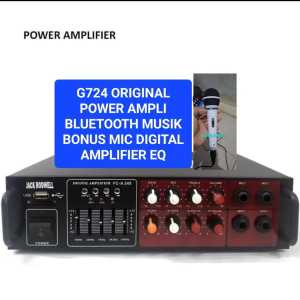 G724 ORIGINAL POWER AMPLI BLUETOOTH MUSIK BONUS MIC DIGITAL AMPLIFIER EQ USB ECHO AC DC WIRELESS KA
