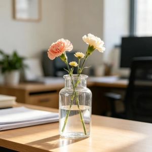 DOOUR Nhựa Bình hoa trang trí sống động Hình tròn Miệng Tinh Tế Bình hoa nhỏ Sáng tạo Rõ ràng Lọ hoa nhỏ Đối với vật trang trí trung tâm đám cưới tại nhà