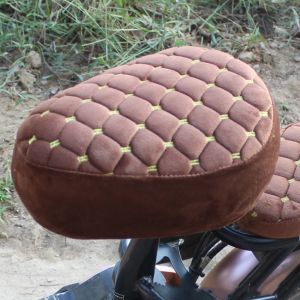 CHUNIY 1 Set Vải nỉ Bọc Ghế Xe đạp điện Lông cừu ngoại cỡ Phổ thông Bọc ghế dày Bọc ghế mùa đông Ấm áp Bọc ghế chống nắng Yên xe đạp điện