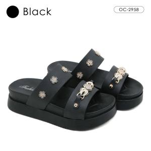 OCTAVIA Sandal Slide Slip On Wedges Wanita #OC-2958 (FREE BOX)