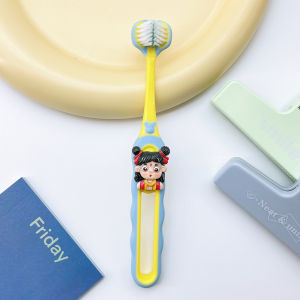 Nezha AO Bing bàn chải đánh răng của trẻ em 3-6 tuổi Bàn chải đánh răng ba mặt 6 đến 12 tuổi Bàn chải đánh răng bảo vệ nướu cho bé lông mềm cao cấp