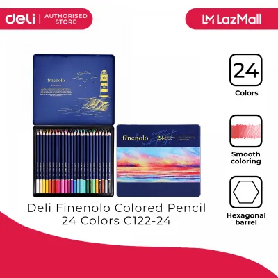 Deli C122-24 Finenolo Colored Pencil 24 Colors