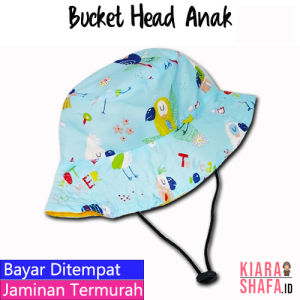 [BISA COD] Topi Anak - Bucket Hat Tali Untuk Anak