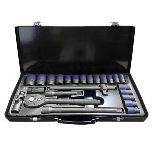 OPTIMUS / DEKECR-V /JNTRD 24PCS 1/2 INCH DR SOCKET WRENCH SET BLACK SOCKET AUTOMOTIVE WORK MECHANICAL