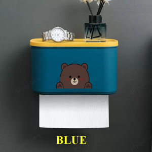 ✮T047✮ 📢📢Cute Cartoon Bathroom Wall Mounted Tissue Box Rolled Tissue Box