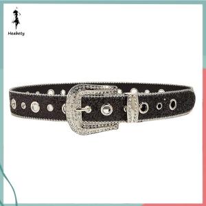 ส่วนลด 10 บาท สำหรับการซื้อ 1 ชิ้น เข็มขัดกว้างประดับพลอยเทียมแวววาวสำหรับผู้หญิงชุดเดรสเข็มขัดพลอยเทียมสำหรับผู้ใหญ่เข็มขัดเพชรคริสตัล