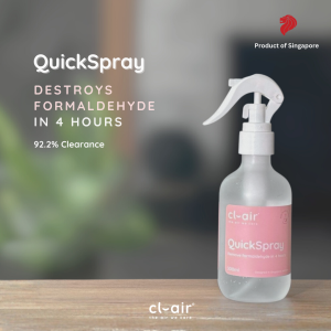 cl-air SG QuickSpray Premium Anti-Odour Formaldehyde Remover Spray 300ml