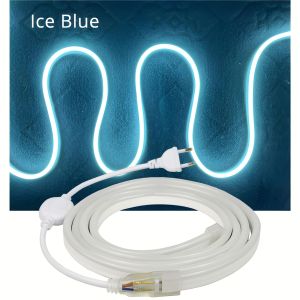 LAMPU LED NEON FLEX 220V SOKET SAKLAR ON OFF 1M 2M 3M 4M 5M FLEXIBLE KAMAR DETAK JANTUNG