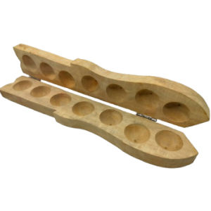 Traditional Game- Pallanguzhi Wooden Board | Handcrafted Fish Model Pallanguzhi Board ( Height - 43 cm  Width - 15 cm  Weight - 1kg)