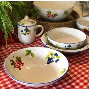 Piring Cekung Jumbo Keramik Fruitful 23 cm isi 1