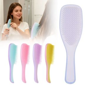 SPORTS XU แบบพกพา หวีเจ้าหญิง ป้องกันไฟฟ้าสถิต ด้ามยาว หวีนวดเรียบ ใหม่ ฟูฟ่อง แปรงนวดหนังศีรษะที่ไม่พันกัน