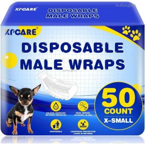 XPCARE 50 Count Male Dog Diapers Male Dog WrapsSuper Absorbent Leak-Proof Fit2026
