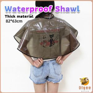 Digeo Waterproof Shawl For Beauty And Hairdressing Dye Hair Cape For Salon Transparent