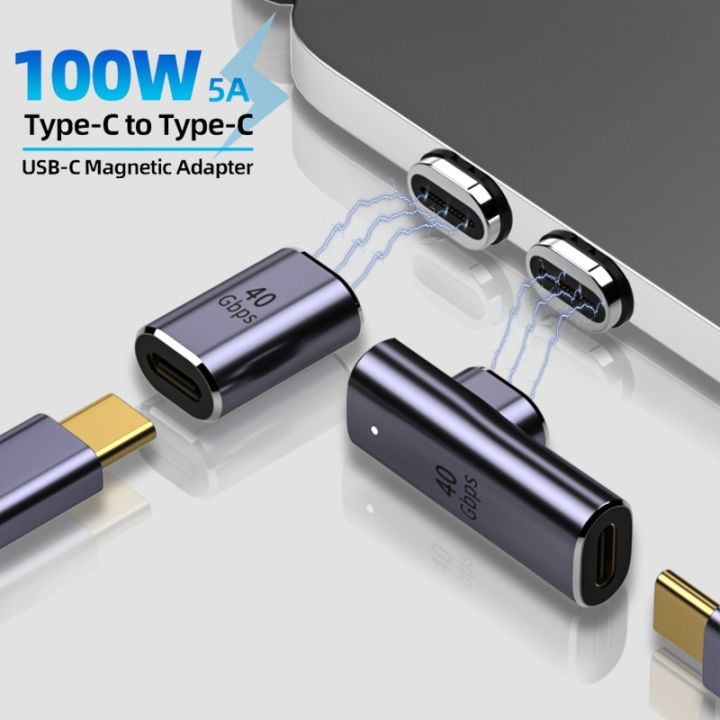 USB Type C Adapter Plug 100W Magnetic USB C to Type C Converter PD Fast ...