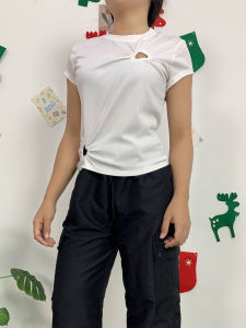 ชุดเซ็ตผู้หญิง เสื้อยืดแขนสั้น +กางเกงทรงหลวม ลุคสุดเก๋ชิค