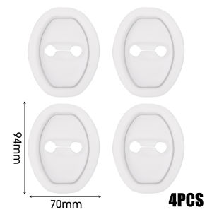 4pcs Universal Car Door Lock Shock Absorbing Cushioning Crash Protection Pad Drop Silicone Doors Locks Latch Cover Accessories
