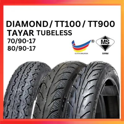 REMPIT 70/90-17 80/90-17 Tayar Tubeless SIRIM Made in Malaysia VIVA T-MAX tire