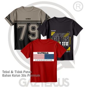Paket 3 Pcs Kombinasi Baju Kaos Distro Anak Laki-Laki Perempuan Bahan Katun 30s Premium 89 Tebal & Tidak Panas