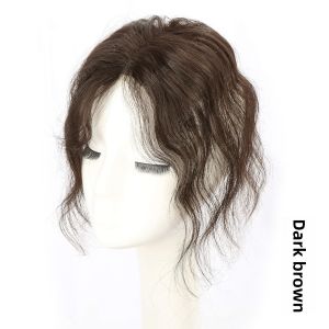 Miếng tóc giả xoăn lỏng dệt tay 5*13-20/25cm tạo độ phồng vô hình cho tóc bạc và tóc mỏng ở vùng đỉnh đầu