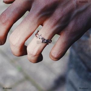 [COD] Biubiuni Cổ điển Goth gai vài nhẫn cho nam giới phụ nữ bất thường mở nho Punk nhẫn trang sức bên Quà Tặng phụ kiện