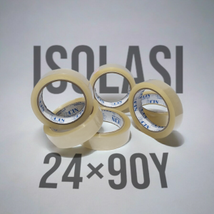 ISOLASI ISOLATIP KECIL 24X90 YARD HARGA 12 PCS MEREK NAWA/OCIN TAPE COD