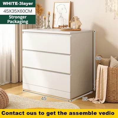 KEKEE 5 Layer Drawer Cabinet With Storage Almari Baju Chest Drawer White Putih Storage Wardrobe Home Almari Pakaian Waterproof Moisture-proof 柜子