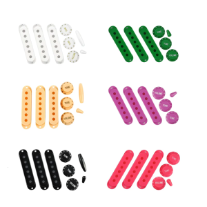 Single Coil Pickup Cover 2T1V Tone Volumes Control Knobs Switches Tip Electric Guitar Pickup Cover Guitar Accessories