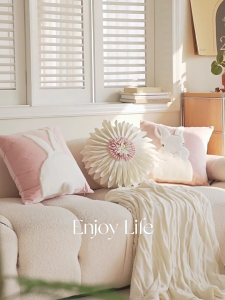 Thanh lịch 3D hoa hồng Khăn Trải tròn Gối trang trí thủ công cho khách Sofa phòng giường cửa sổ lồi