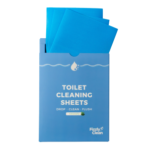 Fizzly Clean Toilet Cleaning Sheets - 30 Sheets | No Parabens No Phosphates No Chlorine Bleach-Free